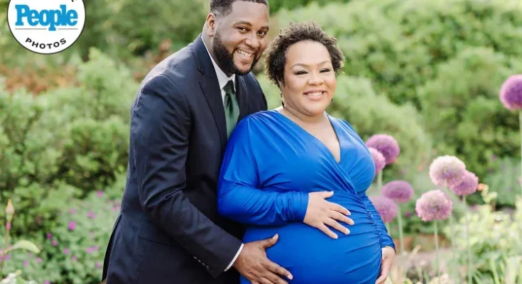 Yamiche Alcindor and her husband Nate. Credit : Terri Baskin Photography