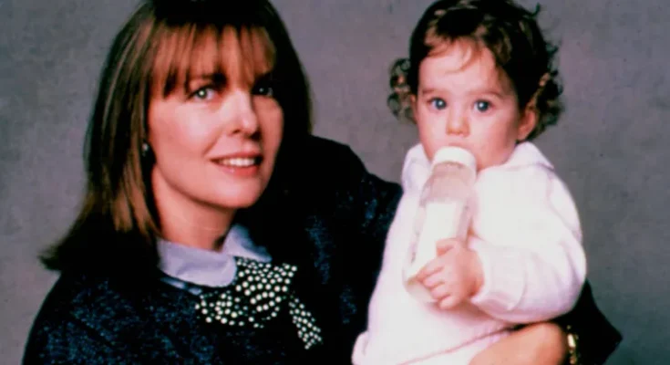 Diane Keaton with one of the Kennedy twins in 1987's "Baby Boom".