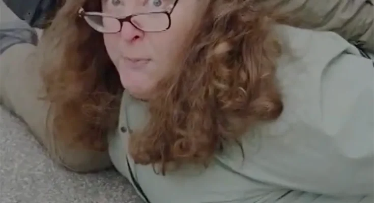 Debbie Brockman being detained by Border Patrol agents on Oct. 10, 2025.