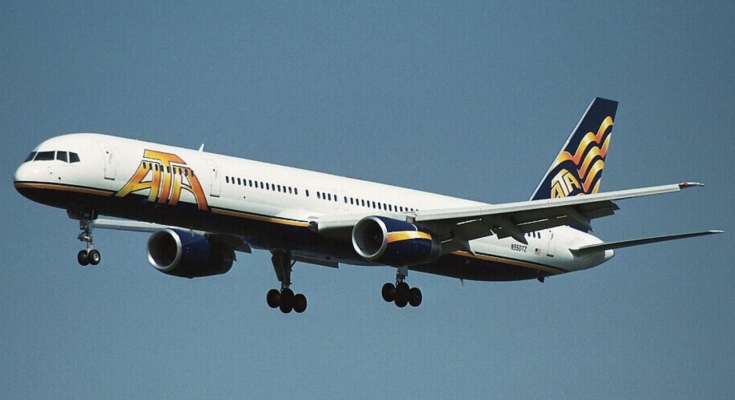 An American Trans Air 757-200. Photo: Justin Cederholm